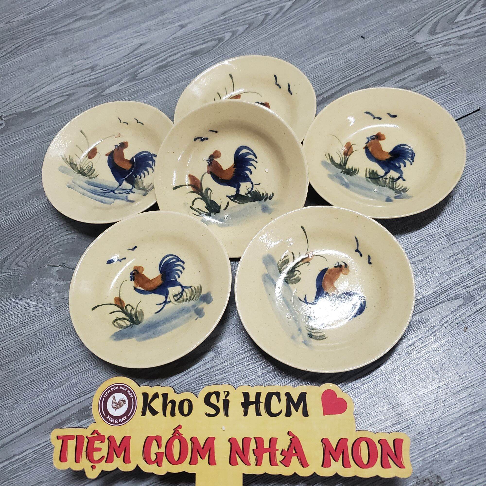COMBO 3c DĨA GÀ XƯA (SIZE NHỎ) MS*033