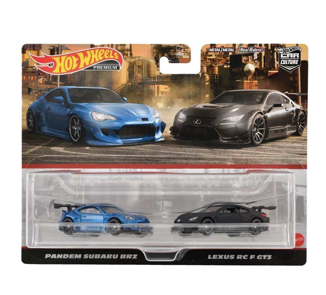 Hobby store xe mô hình hot wheels premium pack 2 pandem subaru - lexus rc f gt3