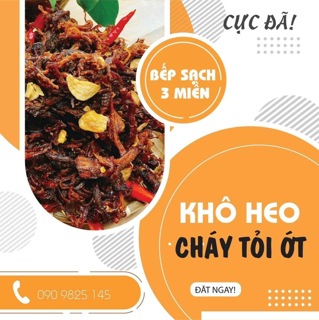 Khô heo cháy tỏi ớt 1kg