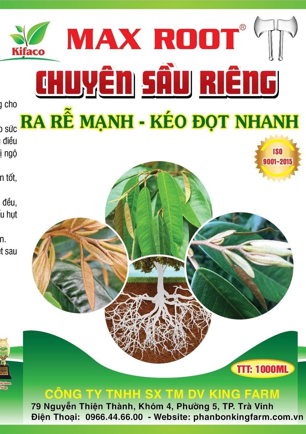 Phân bón max root - chuyên sầu riêng. chai 1l