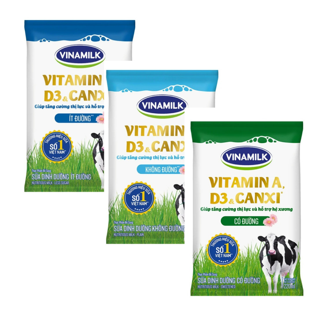 Combo 10 bịch sữa tươi tiệt trùng Vinamilk 220 ml