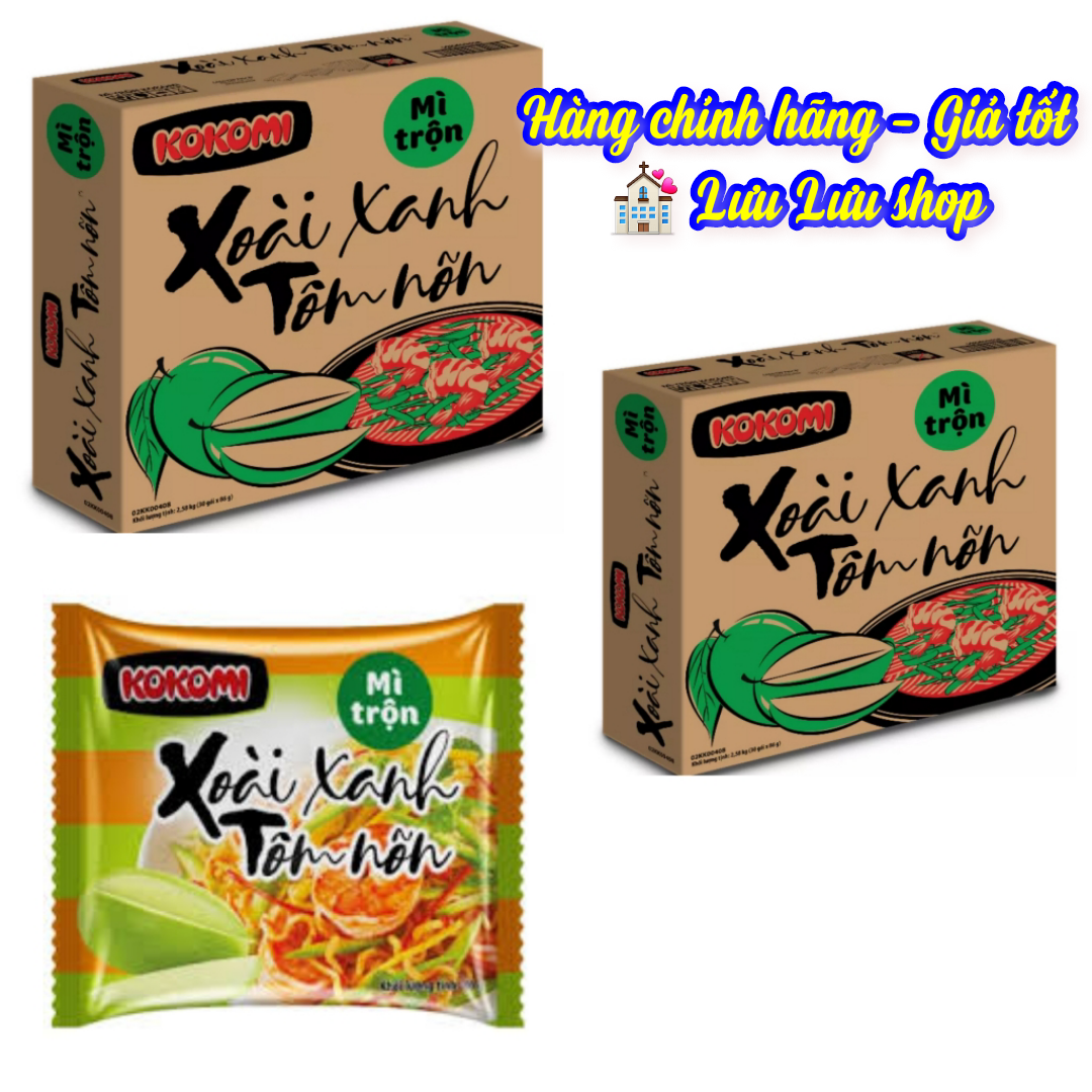 Thùng mì trộn xoài xanh tôm nõn * 30 gói