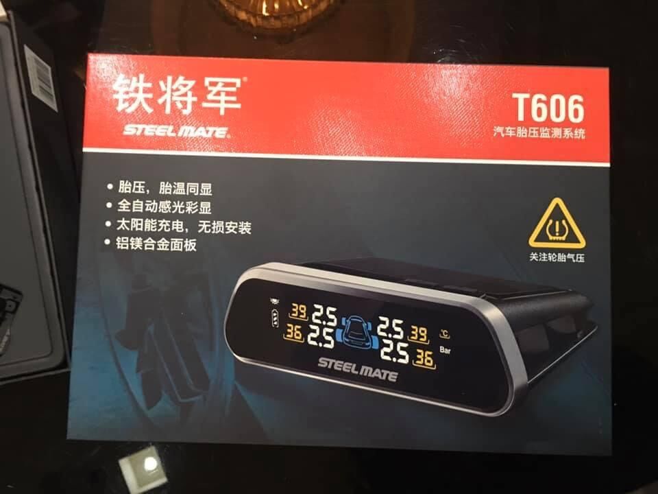 TPMS STEELMATE Cảm biến áp suất lốp ô tô van gắn trong STEELMATE chính hãng pin năng lượng mặt trời TPMS T606