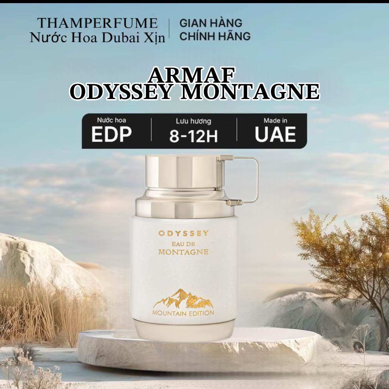 [ Tặng 1 Chiết Mini] Nước Hoa Armaf Odyssey Montagne 100ml Cam Kết Chính Hãng Toả Hương Tốt Unisex Nam Nữ Đều Dùng