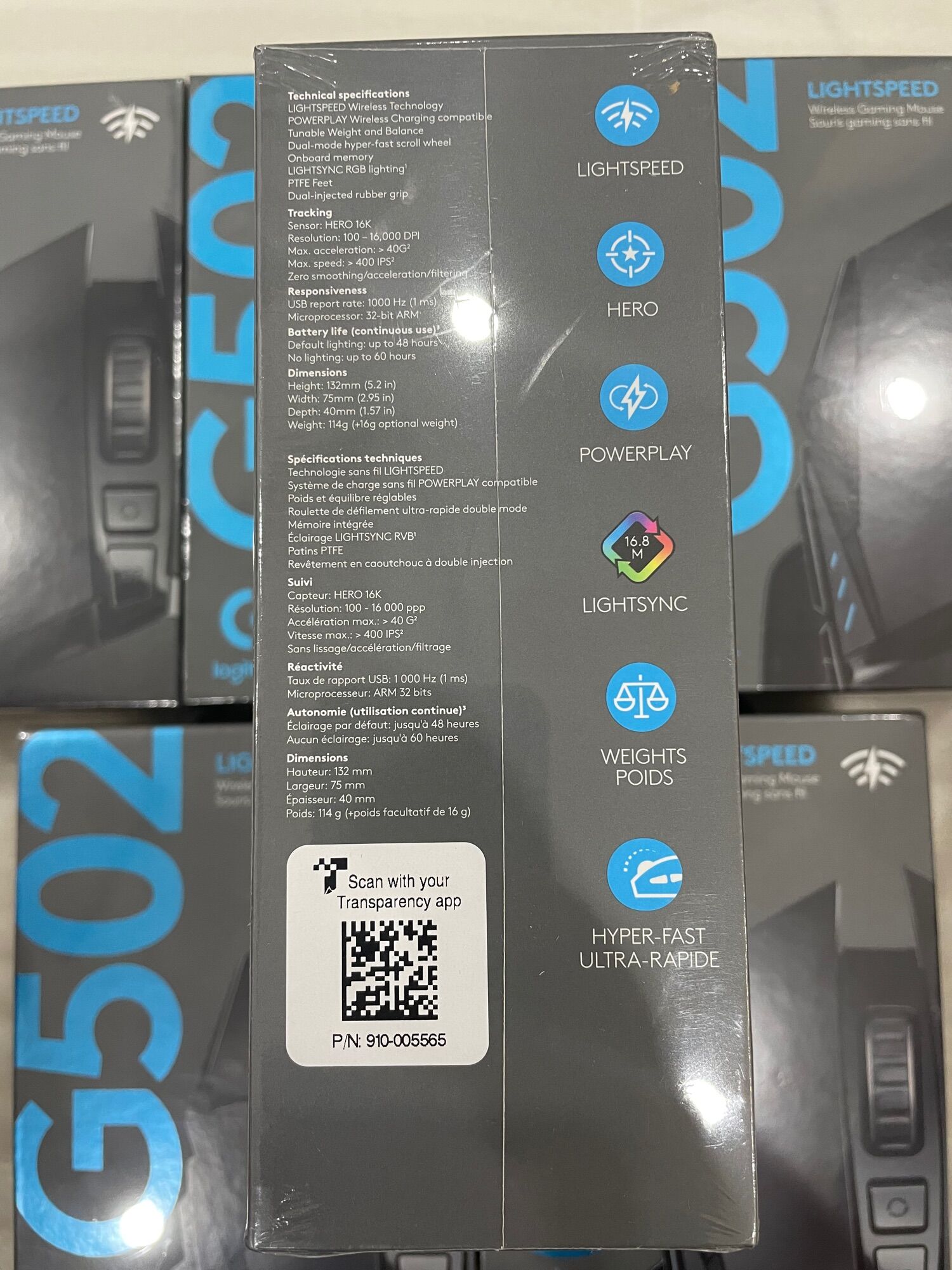 Logitech G502 Hero Lightspeed Wireless (New/seal) - Bảo hành 12 tháng