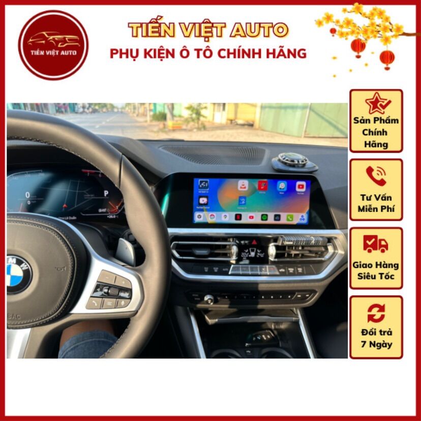 Android box sma cho xe bmv carplay không dây, tặng kèm vietmap s2
