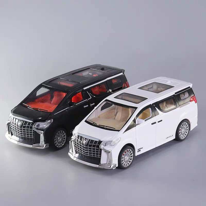 Xe mô hình Alphard có đèn ,âm thanh, mở 6 cửa, tỉ lệ 1:24