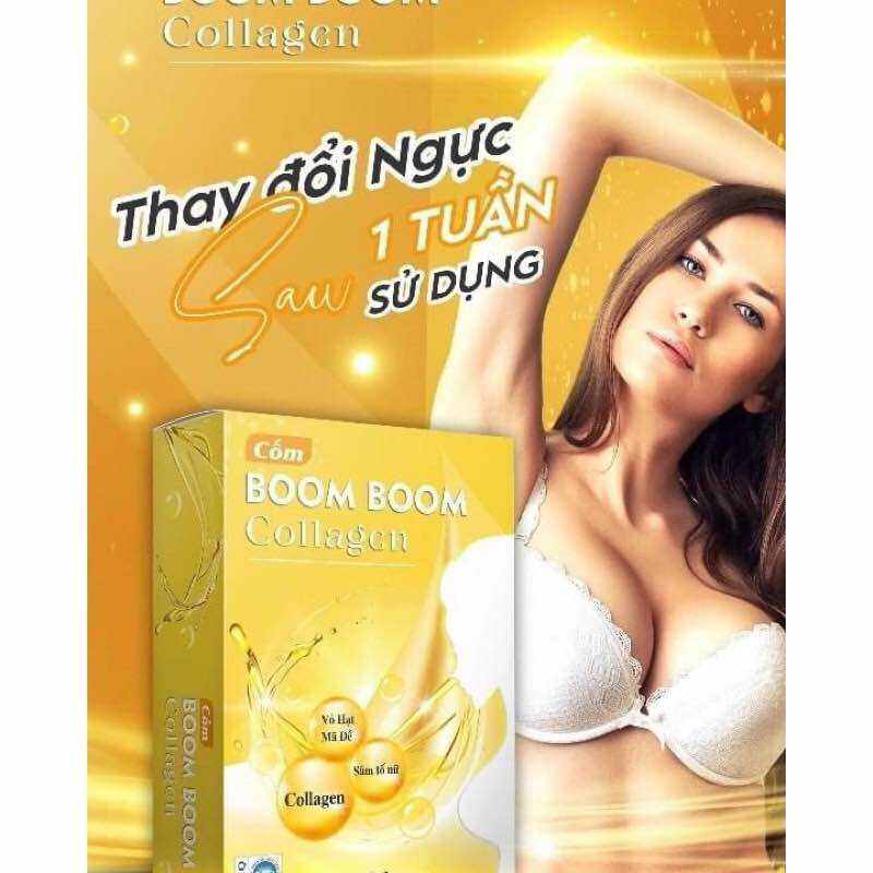 CỐM BOOM BOOM COLLAGEN . Đẹp da. Bổ sung nội tiết tố. Hộp 15 gói