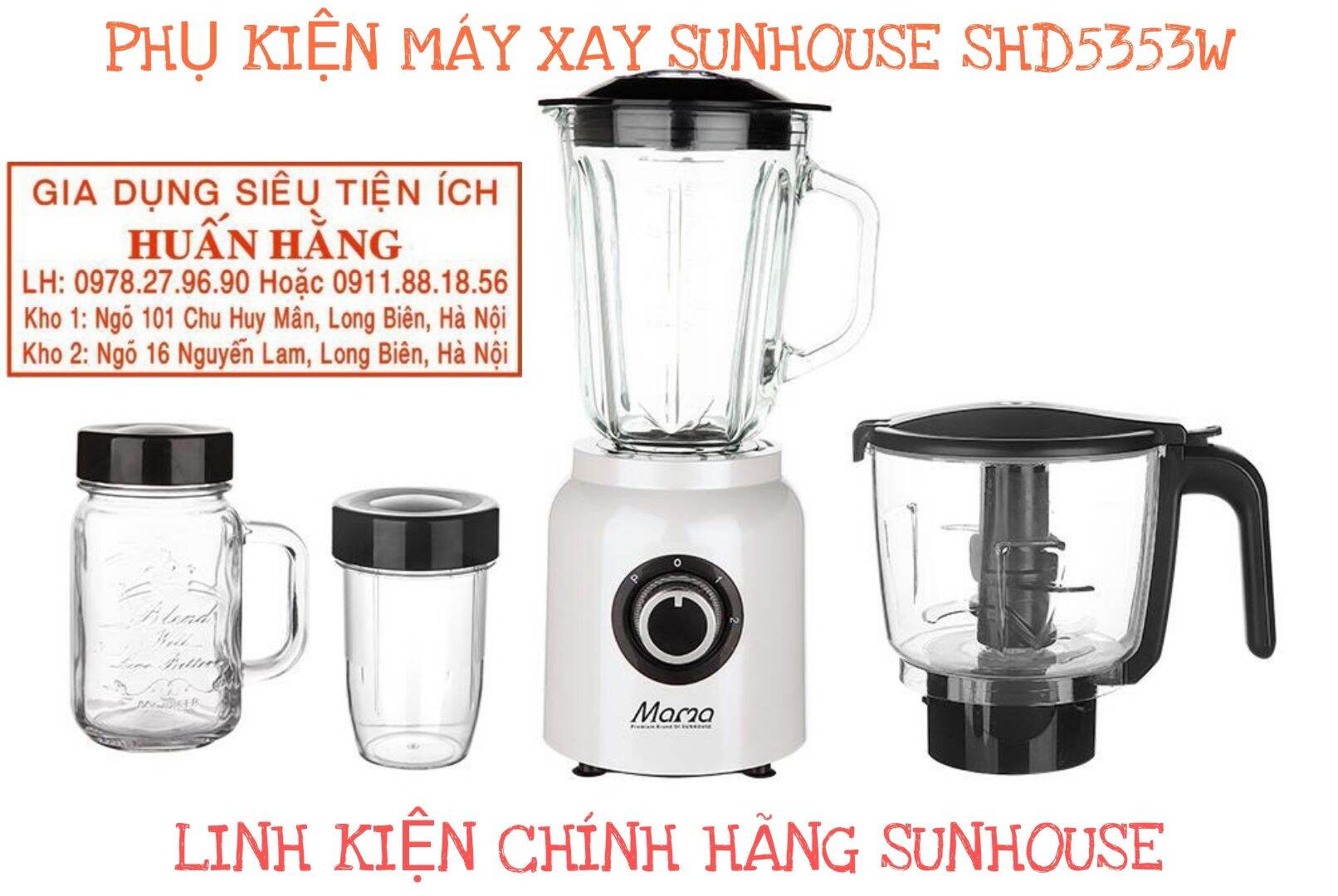 LINH KIỆN MÁY XAY SUNHOUSE SHD5353W - DAO XAY SINH TỐ