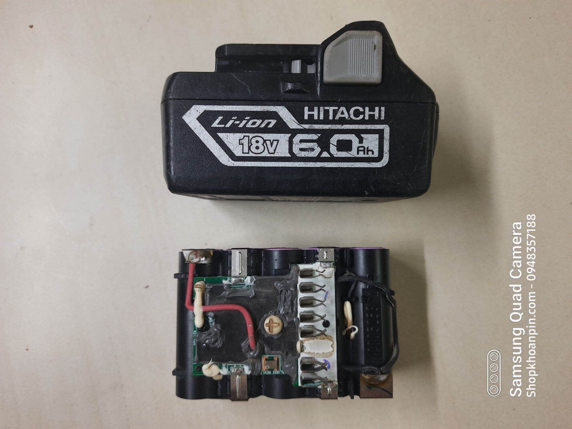 Pin hitachi 18v6ah - hàng zin nhật bãi