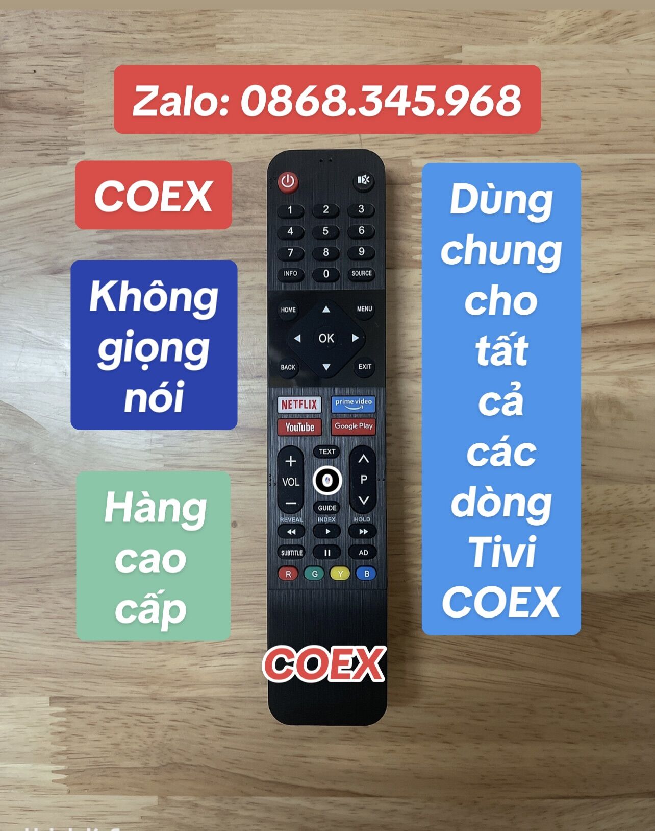 Remote điều khiển Tivi COEX hàng cao cấp