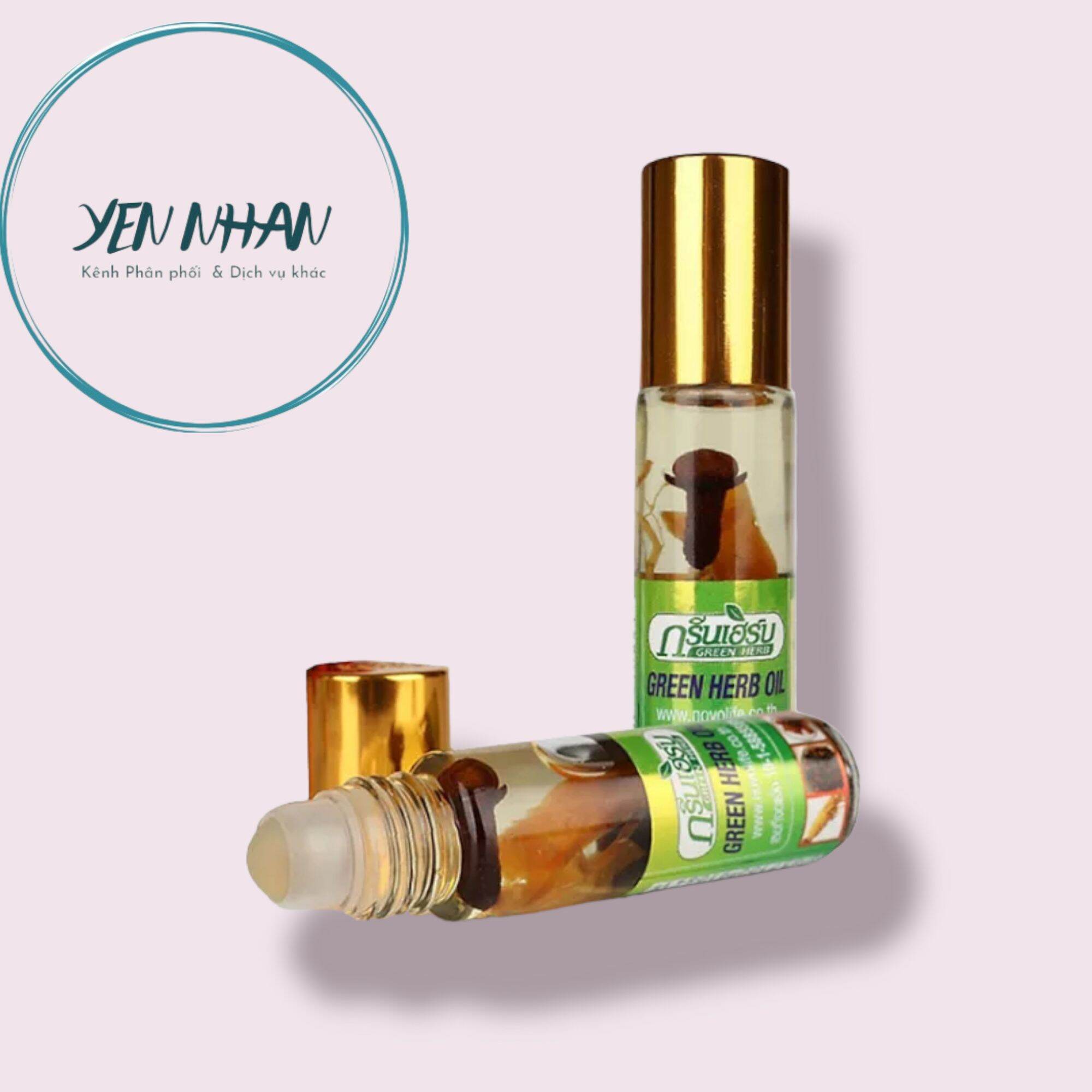 [HCM] dầu gió thảo dược THÁI LAN GRE.EN HE.RB OIL 8ML (hàng nhập khẩu)