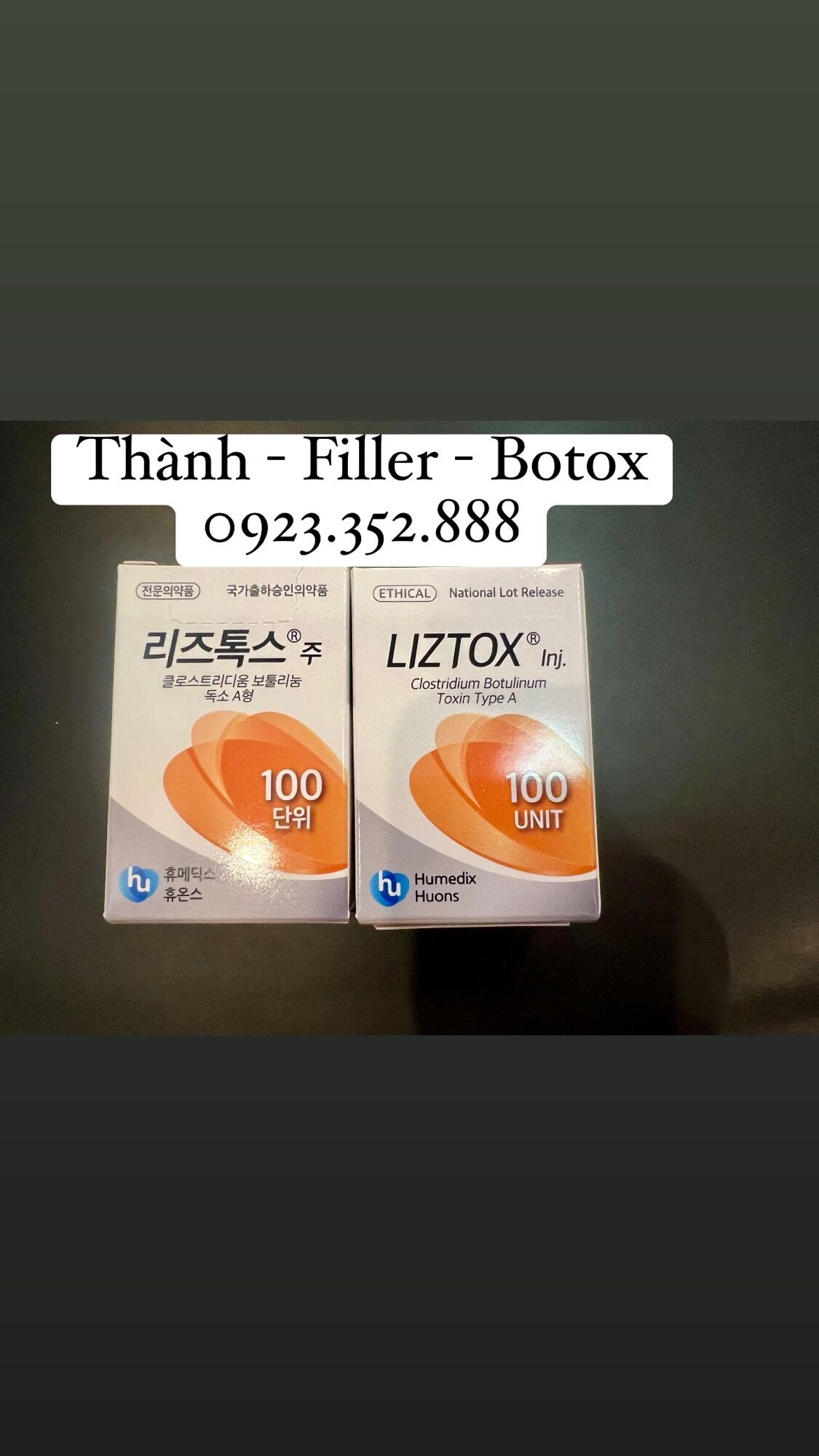 Botox liztox 100units - thon gọn hàm