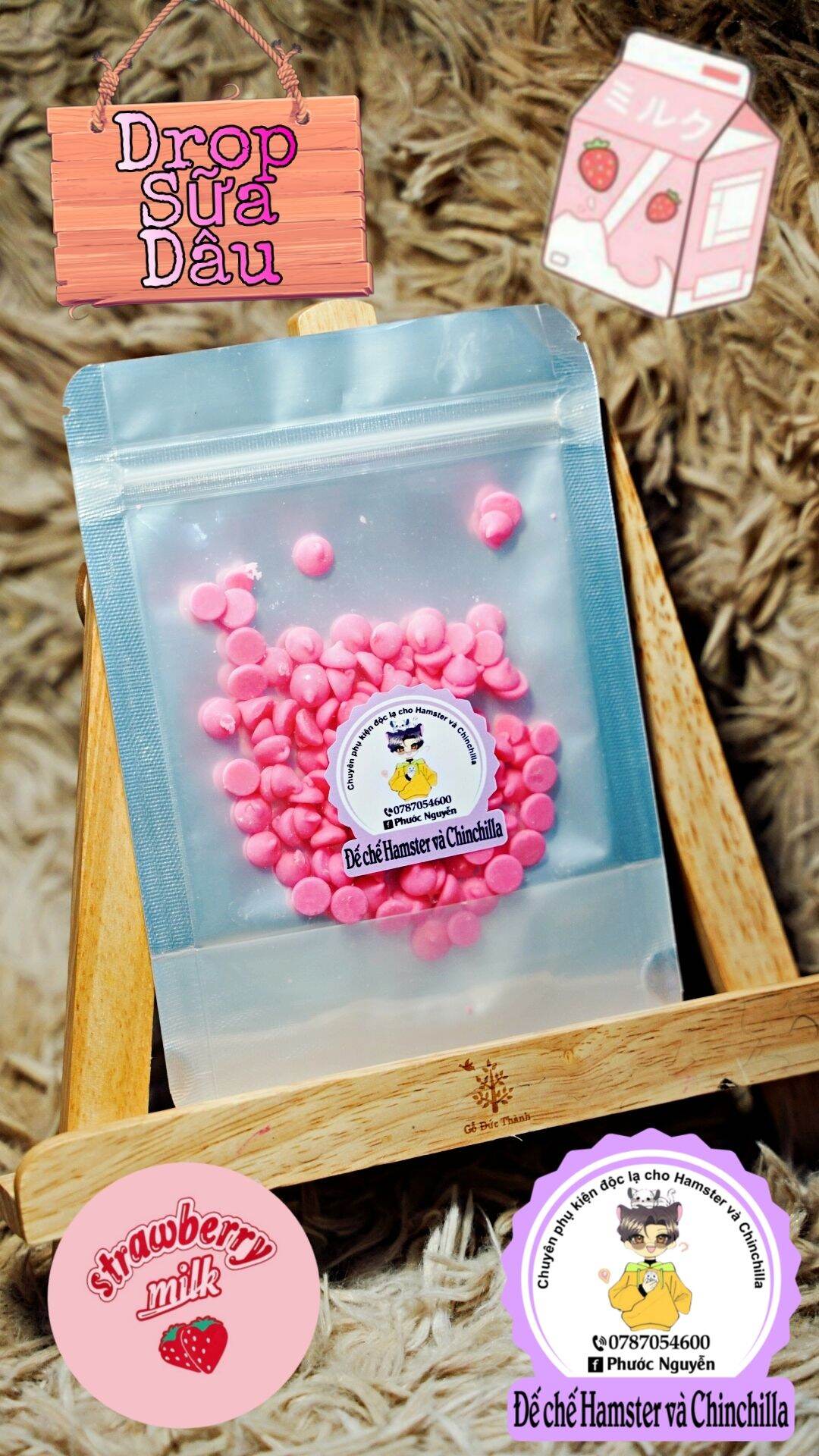 Drop sữa dâu ăn dặm cho Hamster