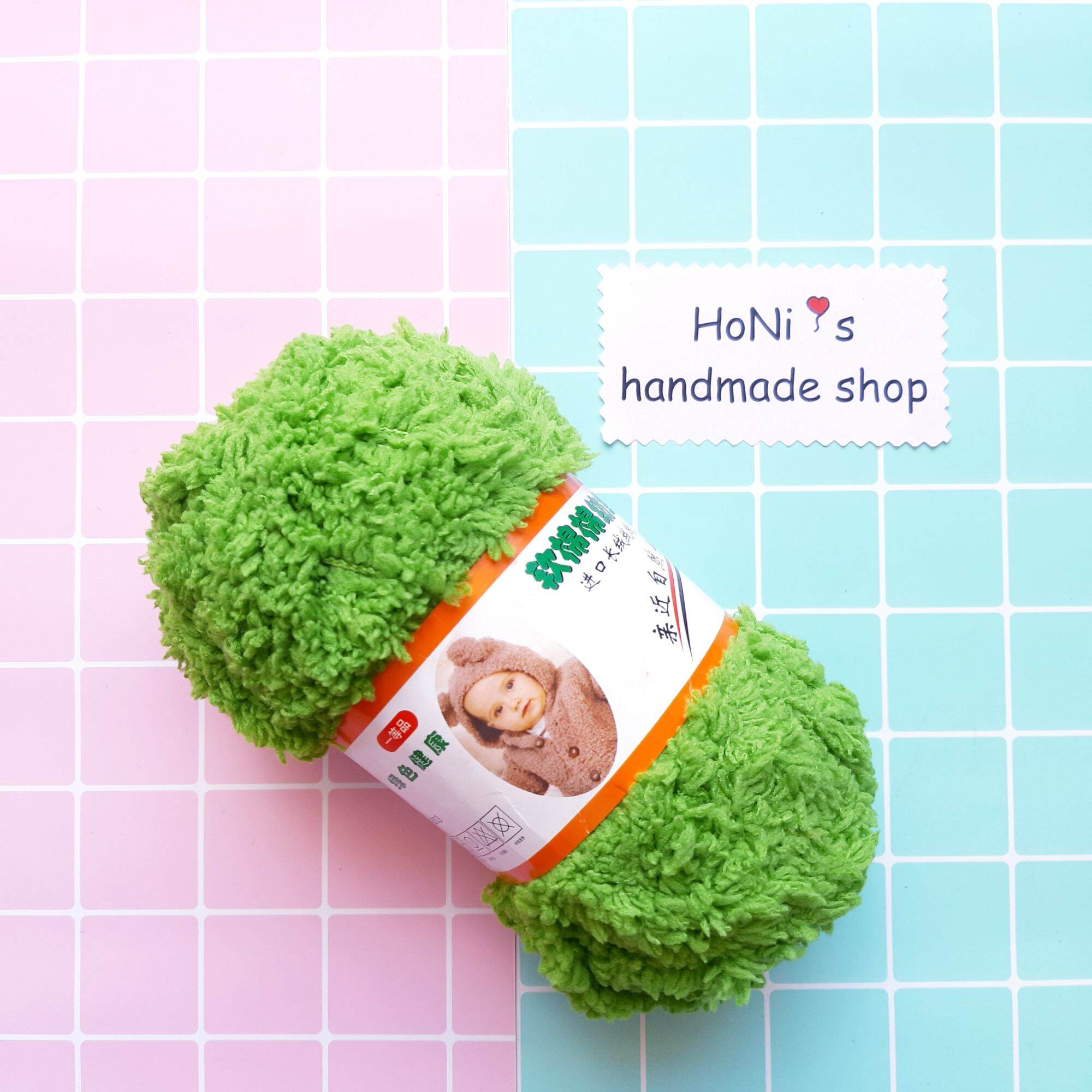 Len Bông Xù Lông Cừu Baby Nhiều Màu Móc Quần Áo, Thú Bông