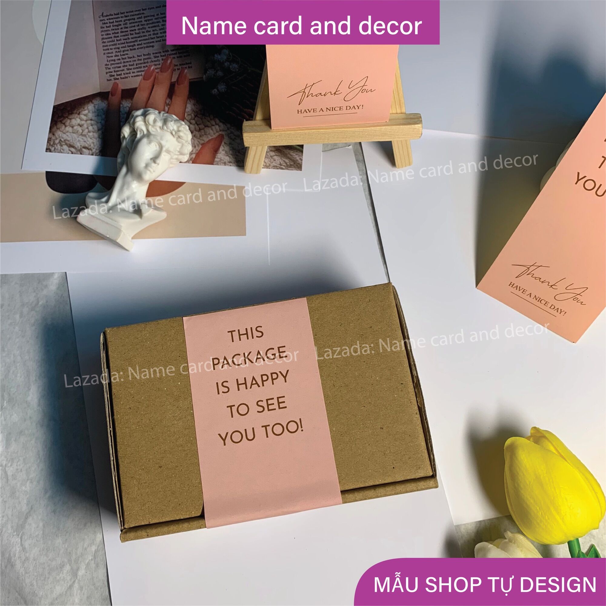 Tem niêm phong vỏ hộp, tem dán sản phẩm, sticker thank you, decal nhãn dán kích thước 5 x 11,5 cm có sẵn tại shop