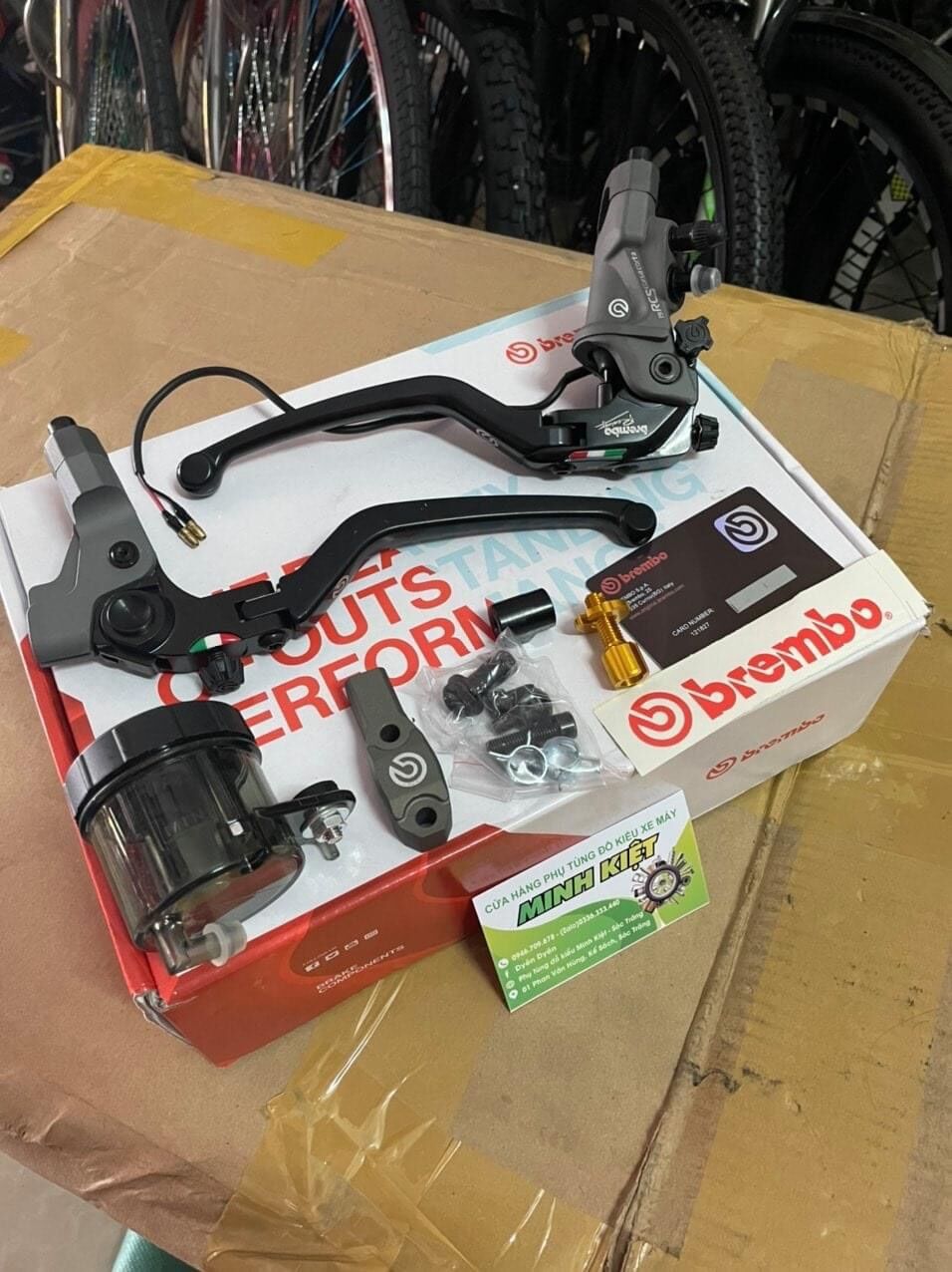 FULL BỘ Tay Thắng BREMBO Chuẩn 1:1 [ Màu xám nhám ]