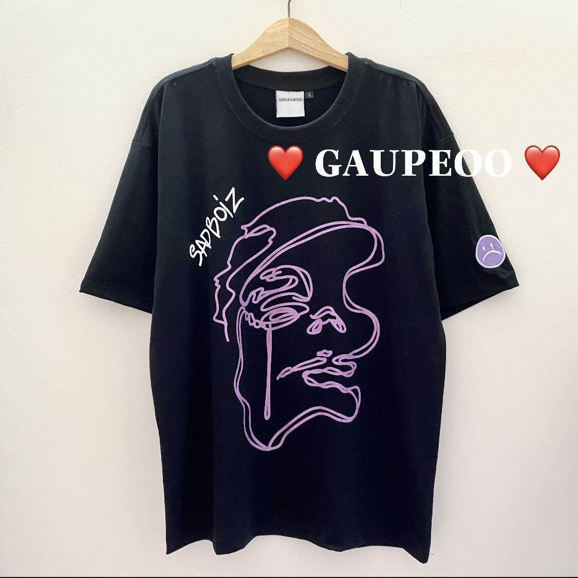 [HCM]Áo Thun Unisex SADBOIZ DUSTY SIGNATURE TEE 100% Cotton Full Tag Form Rộng Tay Lỡ - GauPeoo