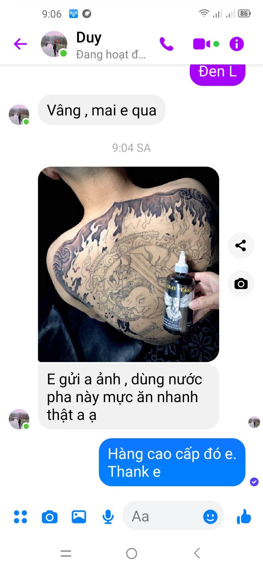 Nước pha mực đen trắng gray peak xăm tattoo chất lượng cao cấp