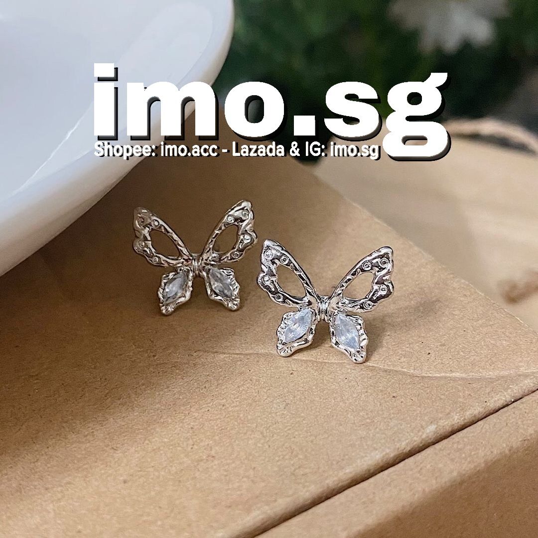 Bông tai bướm nét đá lấp lánh