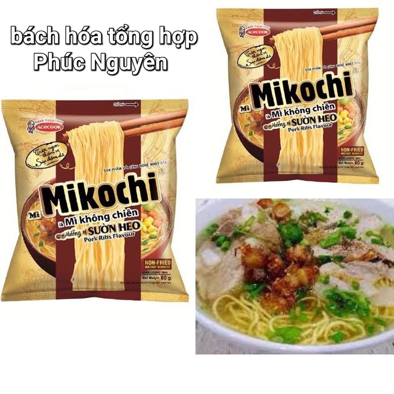 Mì Không Chiên Mikochi 80g 24 gói...date mới ...bao ngon