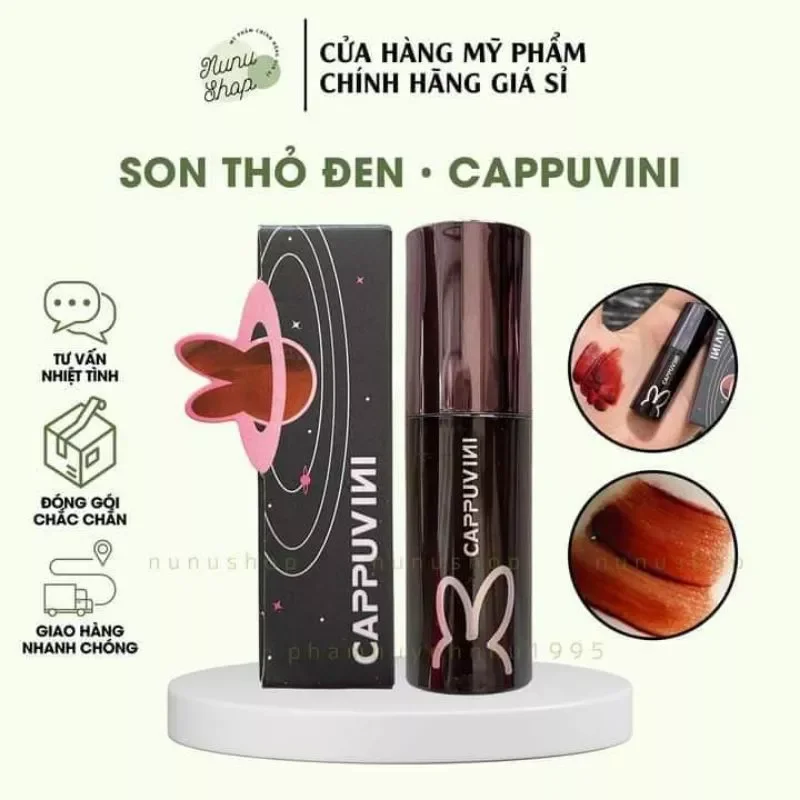 (HÀNG SẴN) SON THỎ ĐEN CAPPUVINI MÀU SỐ 10