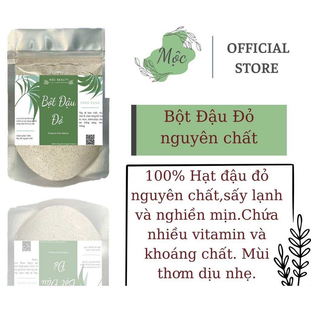 Bột đậu đỏ 100gr nguyên chất mịn, thơm