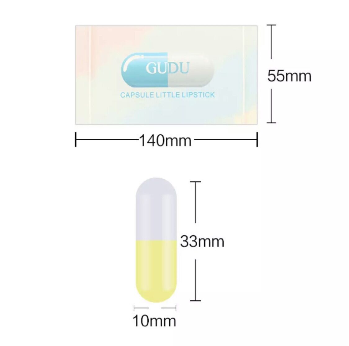 Set 5 son thạch GUDU dể thương 0.7g*5