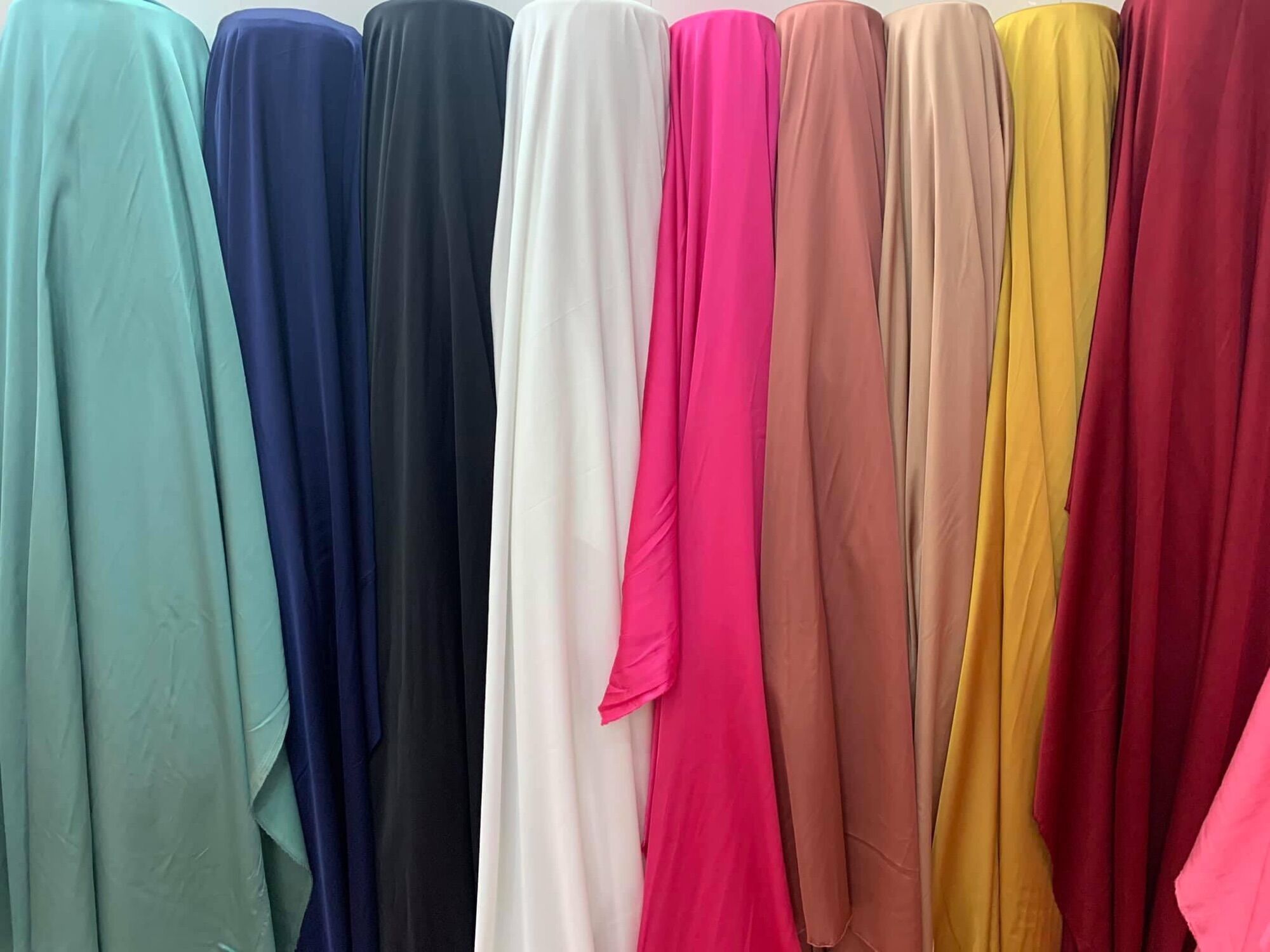 Vải Lụa Satin Đẹp Có Co Giãn Nhiều Màu Khổ 1.5m