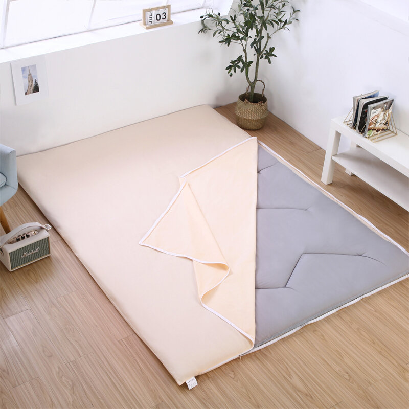 Ga giường hai khóa kéo cotton ga giường bọc bảo vệ ga giường bọc chống bụi ga giường tatami có thể tháo rời bọc toàn bộ cotton