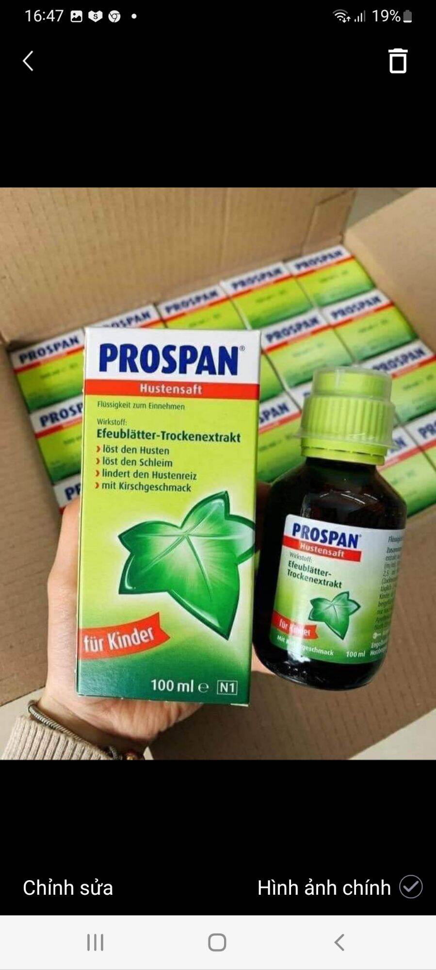Siro Prospan Đức 100ml - Siro ho long đờm chính hãng