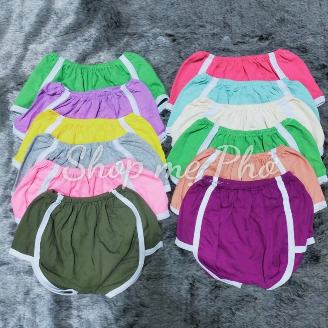 Combo 10 quần đùi thun trái bí cho bé 5-14kg
