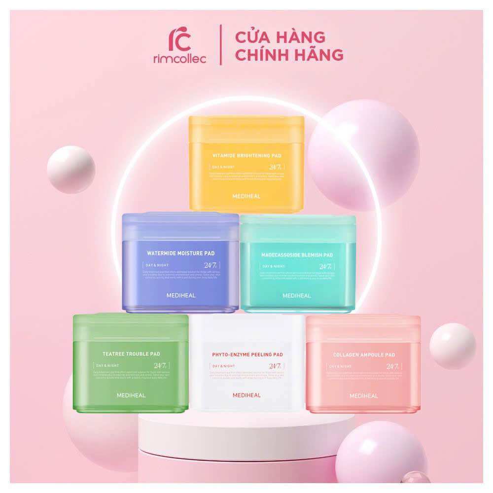 Toner Pad Hỗ Trợ Cấp Ẩm Chuyên Sâu Làm Dịu Da Mediheal Watermide Moisture Pad