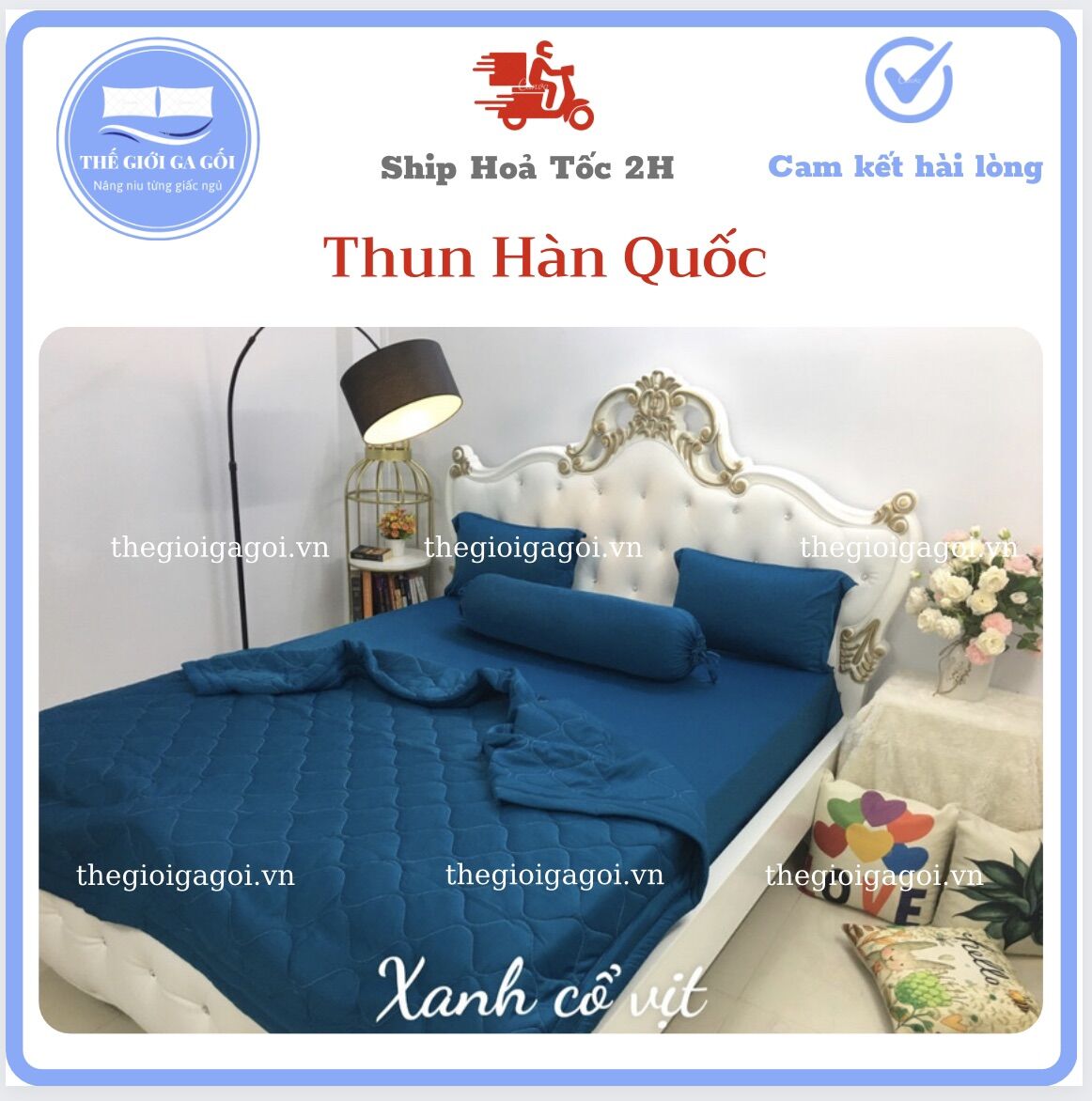 [HCM_Link 1 ]Ga Lẻ Thun Lạnh Hàn Quốc 1 màu cao cấp ( không vỏ gối)