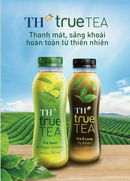 THtrue tea Ô Long, Trà Xanh Vị Chanh 350ml x 24 chai