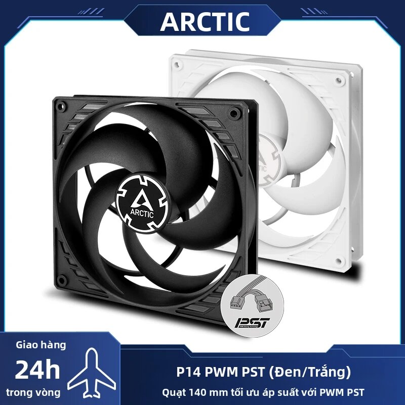 Arctic | Quạt Tản Nhiệt ARCTIC P14 PWM PST 140mm, Động Cơ Êm Ái Với Thiết Kế Tối Ưu Hóa Áp Suất, Tốc Độ Quạt 200-1700 Vòng/phút Giá 508,000 Đồng*Miễn phí vận chuyển