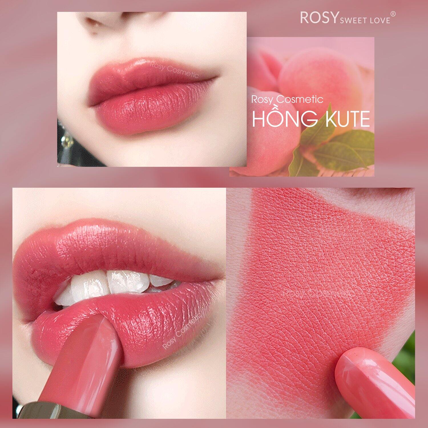 Son sáp lì mẫu mới Rosy chính hãng