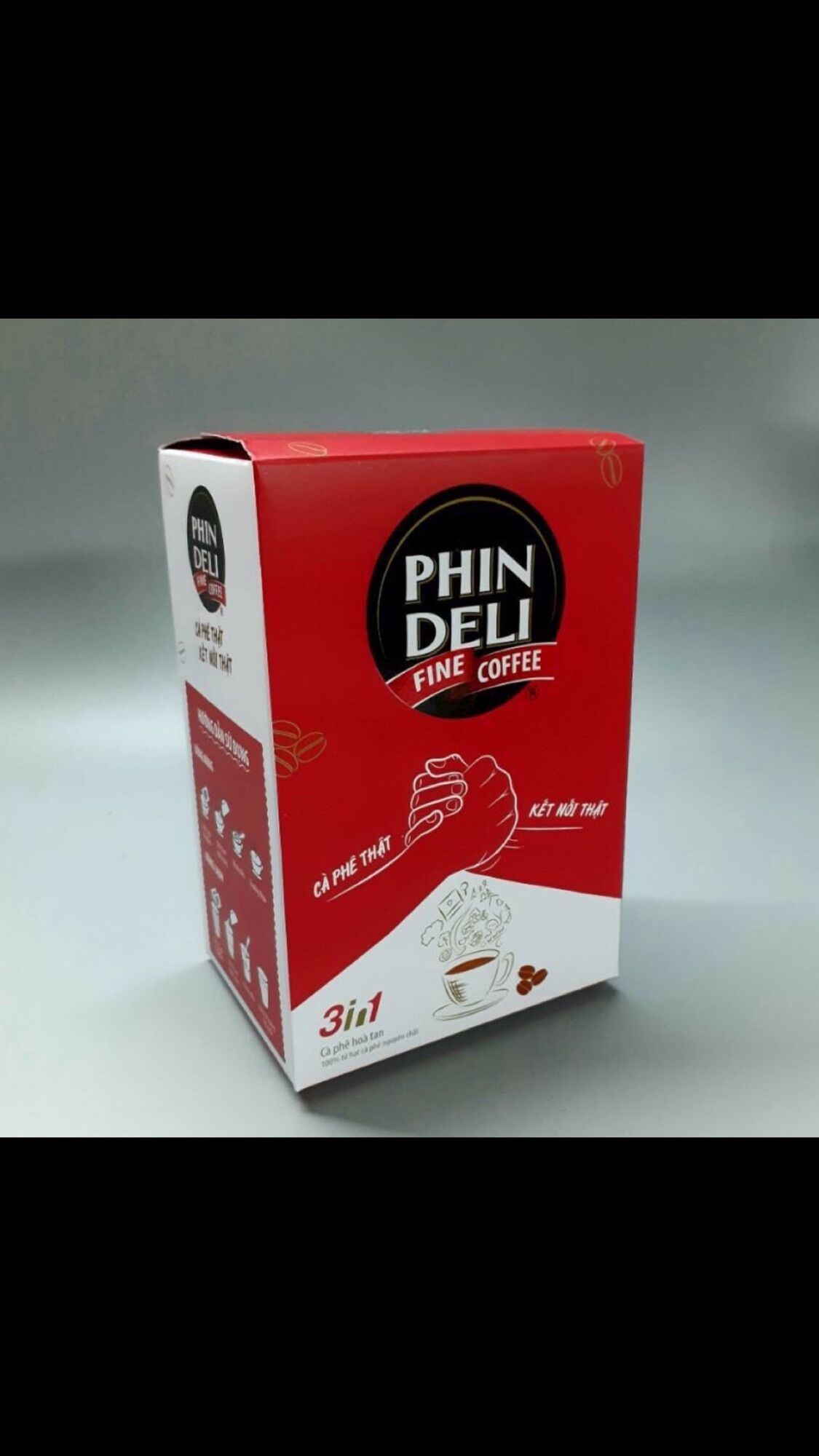 COMBO 3 HỘP CÀ PHÊ SỮA HOÀ TAN PHINDELI 306g( Hộp 18 gói)