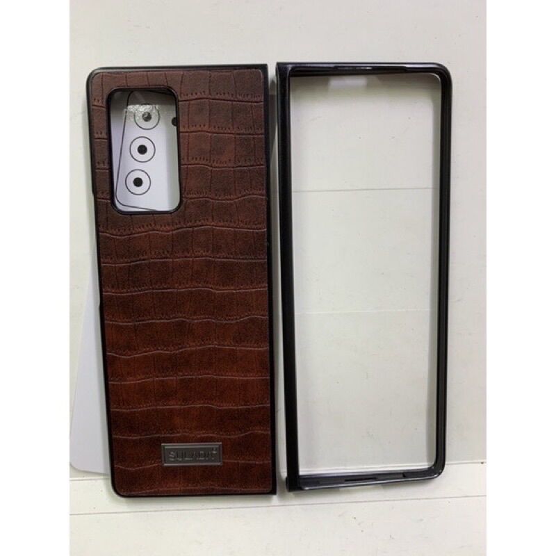 Ốp Samsung Galaxy Z Fold 2/ Fold2 nhựa cứng lưng kiểu da hàng công ty