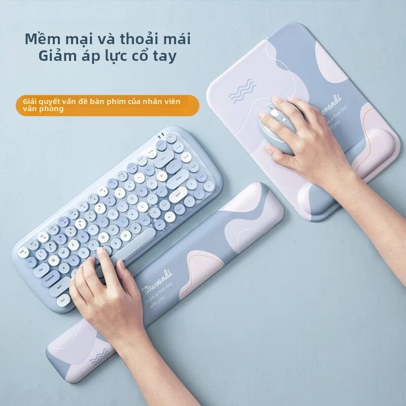 Miếng Lót Chuột Chơi Game Có Giá Trị Thẩm Mỹ Cao Dành Cho Nữ Với Hỗ Trợ Cổ Tay Cho Máy Tính Văn Phòng Trò Chơi Thể Thao Điện Tử - Phụ Kiện Bàn Phím