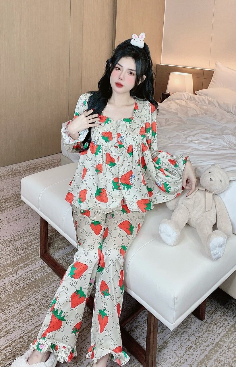 [HOT] BỘ LỤA NGỌC TRAI HOẠ TIẾT CUTE ,SIZE 40-60KG