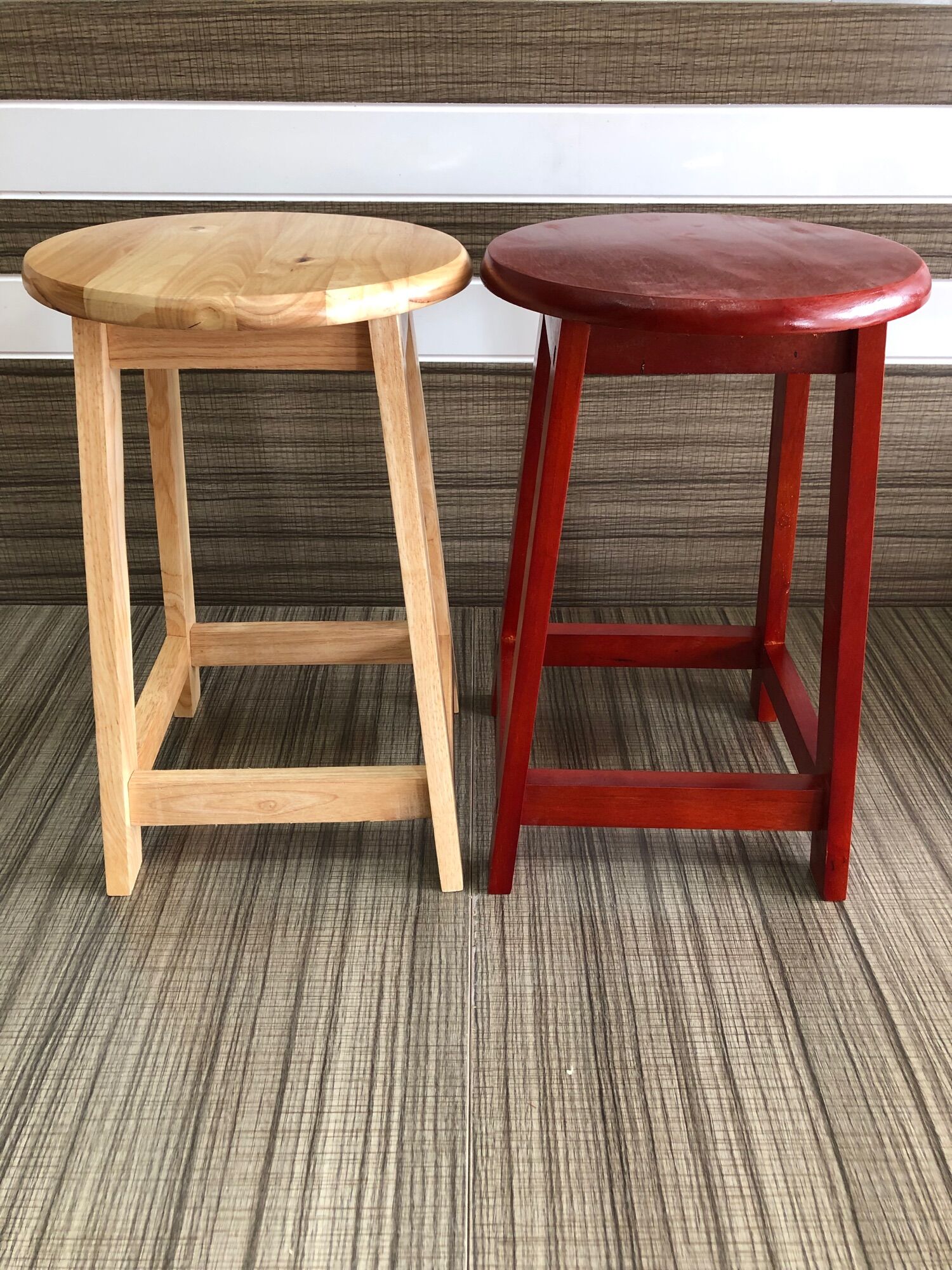 Ghế đôn & ghế đẩu gỗ cao su ghép