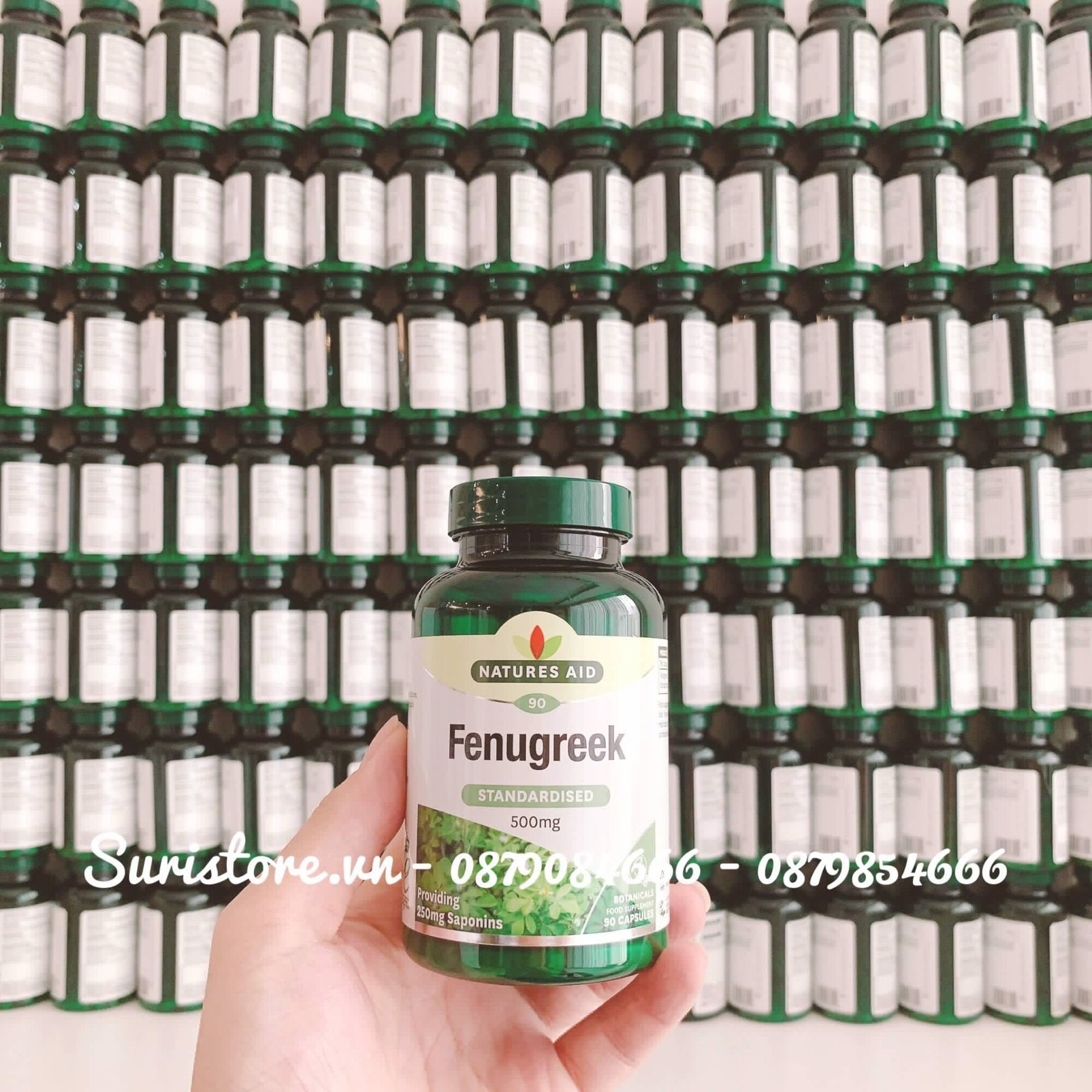 Cỏ cari lợi sữa natures aid fenugreek 500mg - 90v
