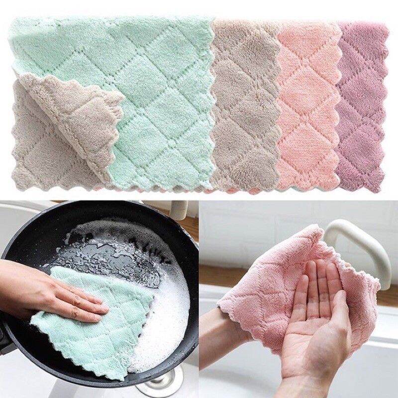 [3 chiếc]Khăn lau tay đa năng,siêu thấm hút