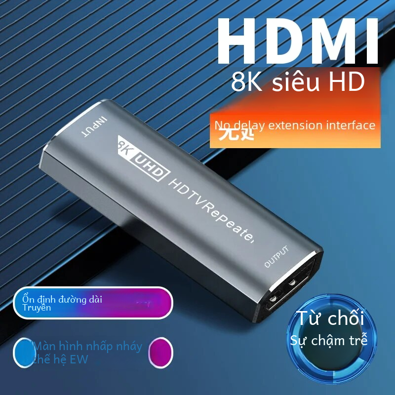 Bộ mở rộng tín hiệu HDMI HD 8k Khoảng cách truyền 30m Thiết bị trung gian video Không trễ Không đệm