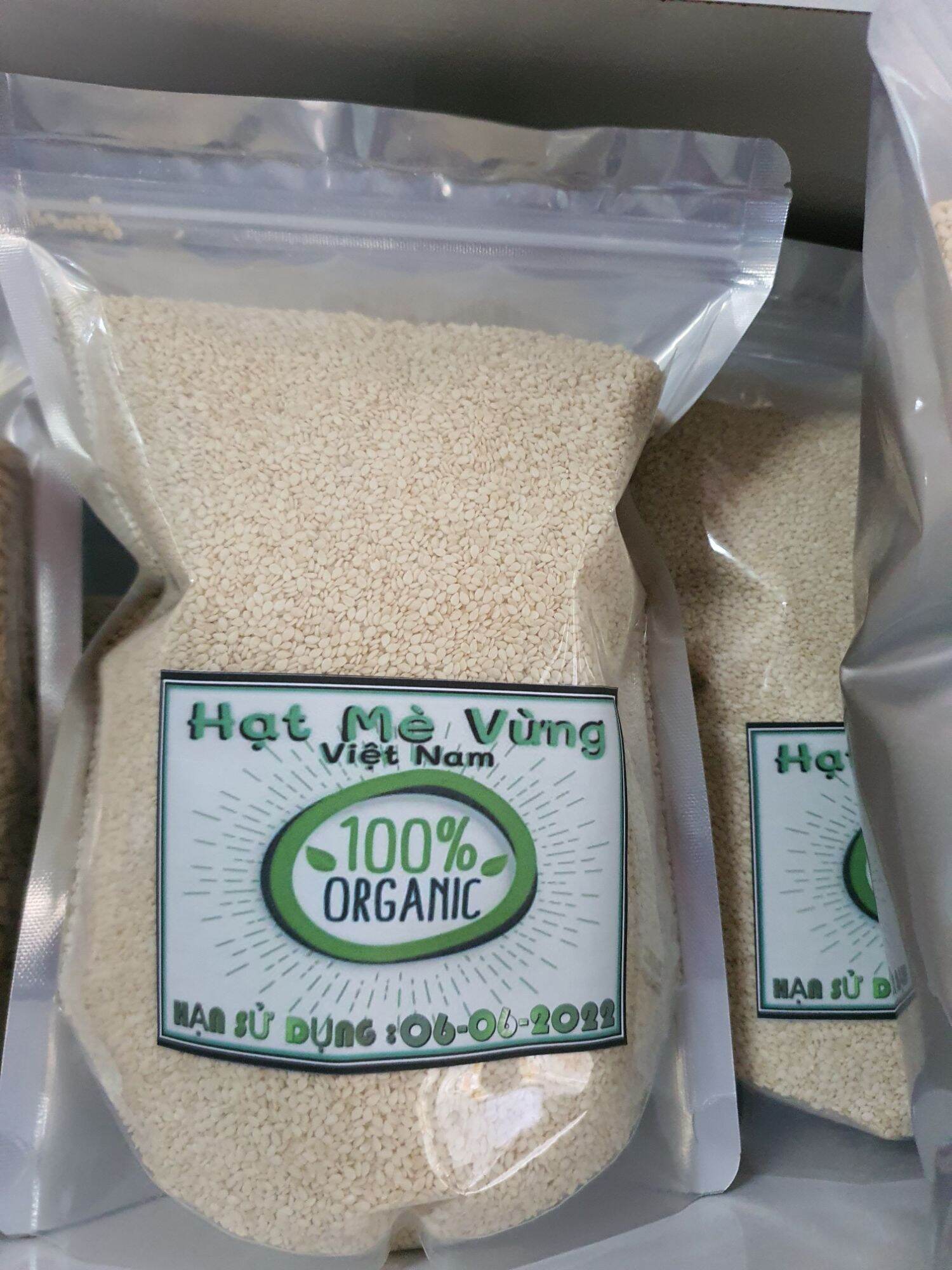 Hạt mè trắng organic 500g .