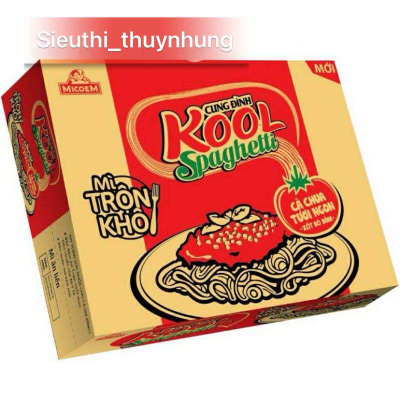 Thùng mì trộn cung đình kool spaghetti 30 gói x 105g
