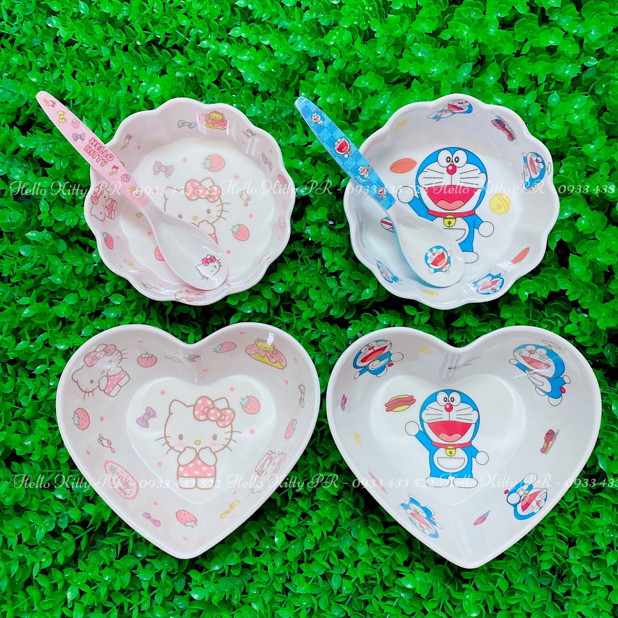 Chén tô ly muỗng Hello Kitty - Doremon Doraemon