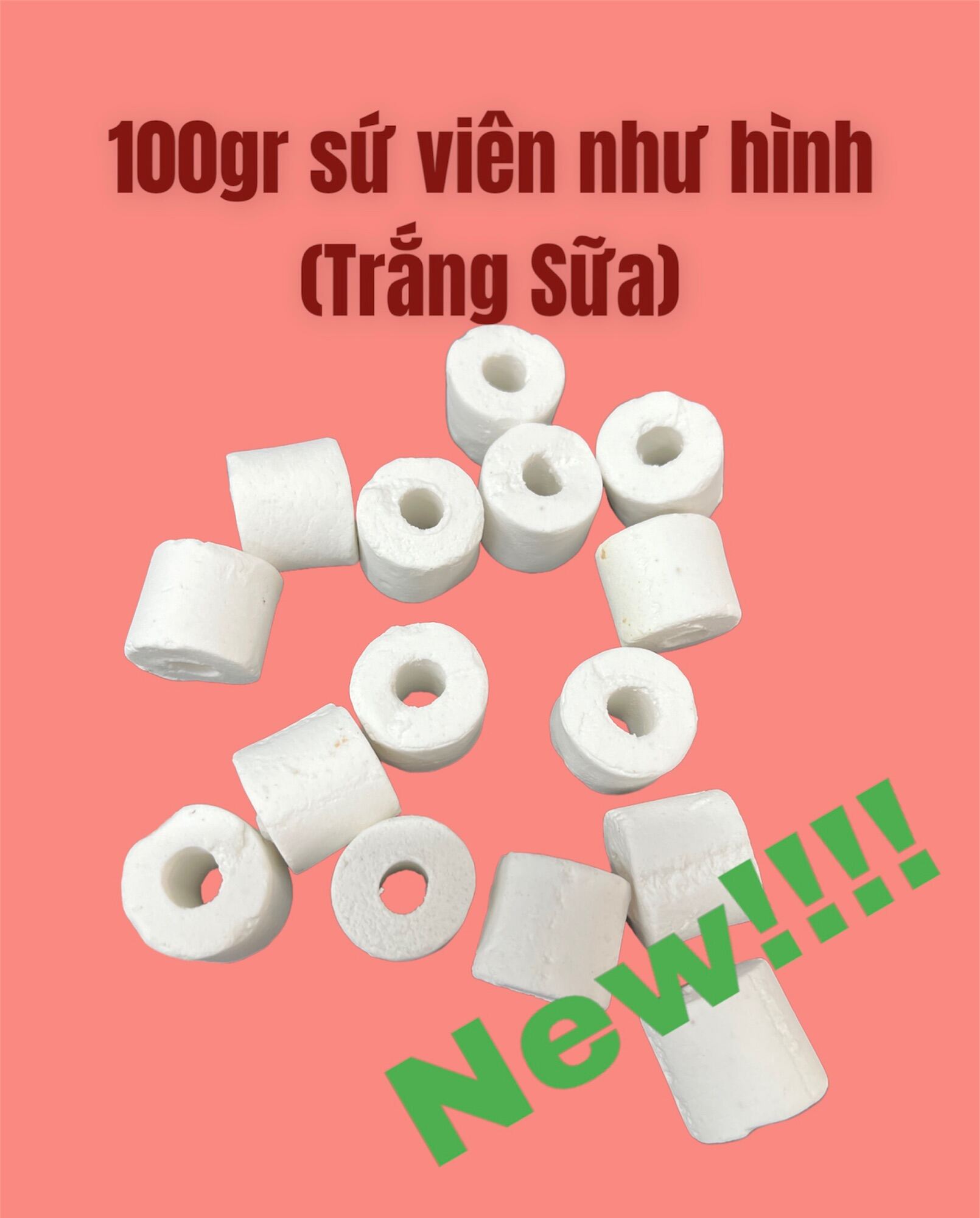 Sứ TRẮNG SỮA lọc nước bể cá vật liệu lọc hồ cá cảnh 100gram