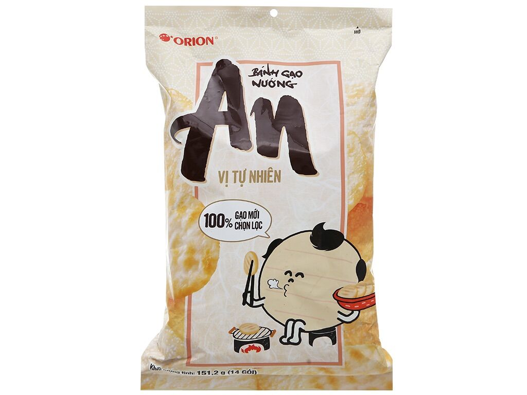 Bánh gạo nướng vị Tự nhiên Orion An gói 151.2g (14 gói)